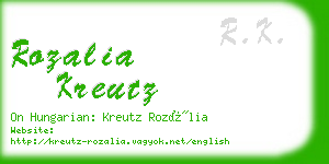 rozalia kreutz business card